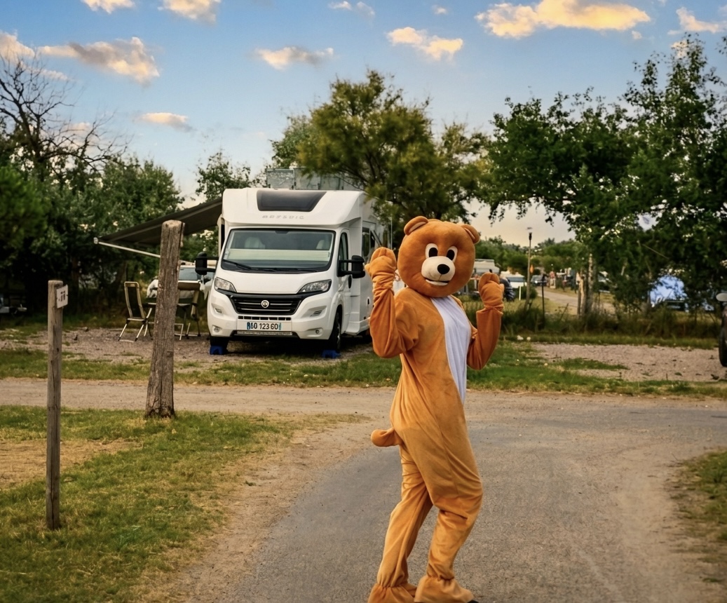 Teddy, la mascotte du camping